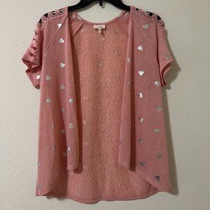 pink heart cover up-S